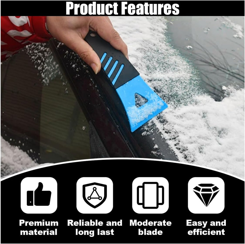 12PCS Snow and Ice Scraper for Car Windshield - Ice Snow Frost Removal Tool with Non-Slip Handle - Plastic Snow Scraper Auto Window Shovel Tool - Winter Windshield Defroster Tool No Scratch for Cars