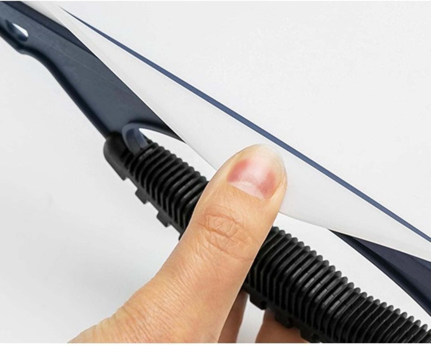 2-Pack Professional Silicone Squeegee. 12-Inch Flexible Water Blade for Streak-Free Car Wash & Glass Cleaning. Safe on Paint & Chrome. Blue